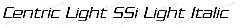 Centric Light SSi Light Italic字体转换